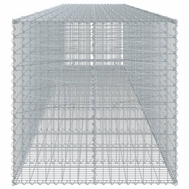 vidaXL Συρματοκιβώτιο με Κάλυμμα 650x100x100εκ από Γαλβανισμένο Χάλυβα