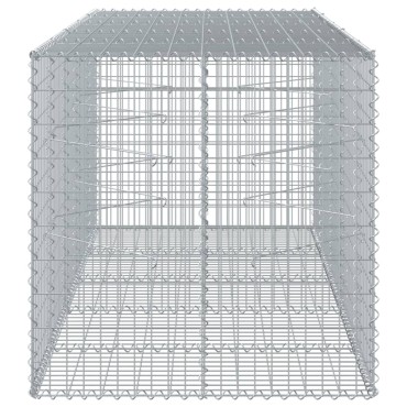 vidaXL Συρματοκιβώτιο με Κάλυμμα 250x100x100εκ από Γαλβανισμένο Χάλυβα