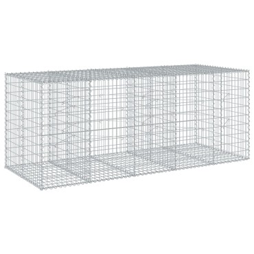 vidaXL Συρματοκιβώτιο με Κάλυμμα 250x100x100εκ από Γαλβανισμένο Χάλυβα
