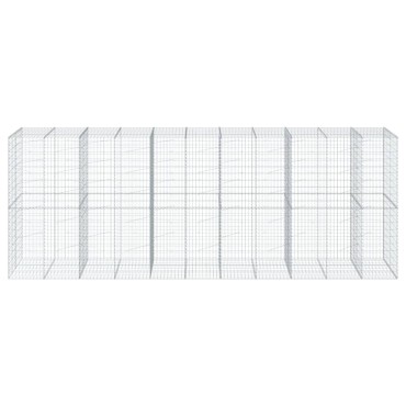 vidaXL Συρματοκιβώτιο με Κάλυμμα 550x100x200εκ από Γαλβανισμένο Χάλυβα
