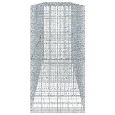 vidaXL Συρματοκιβώτιο με Κάλυμμα 550x100x200εκ από Γαλβανισμένο Χάλυβα