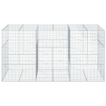 vidaXL Συρματοκιβώτιο με Κάλυμμα 300x100x150εκ από Γαλβανισμένο Χάλυβα
