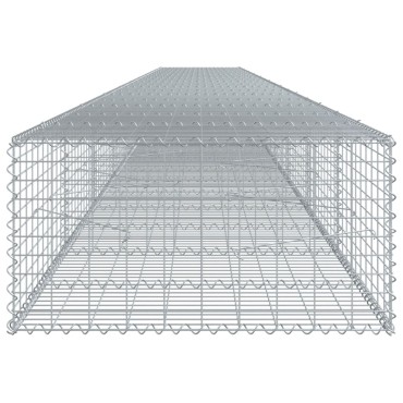 vidaXL Συρματοκιβώτιο με Κάλυμμα 1000x100x50εκ από Γαλβανισμένο Χάλυβα