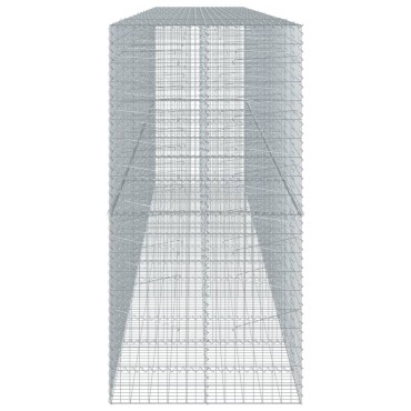 vidaXL Συρματοκιβώτιο με Κάλυμμα 650x100x200εκ από Γαλβανισμένο Χάλυβα