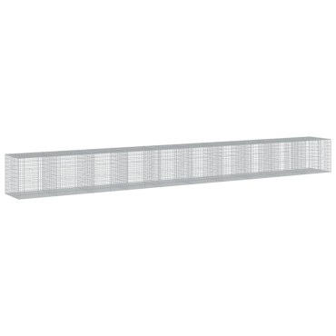 vidaXL Συρματοκιβώτιο με Κάλυμμα 1000x100x100 εκ Γαλβανισμένο Χάλυβα