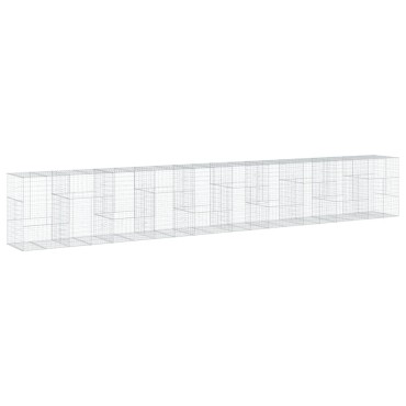 vidaXL Συρματοκιβώτιο με Κάλυμμα 1000x100x150 εκ. Γαλβανισμένο Χάλυβα
