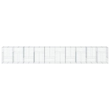vidaXL Συρματοκιβώτιο με Κάλυμμα 1000x100x150 εκ. Γαλβανισμένο Χάλυβα