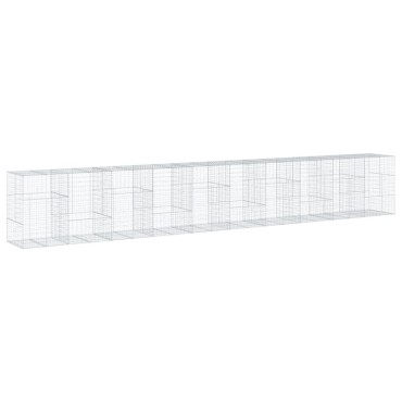 vidaXL Συρματοκιβώτιο με Κάλυμμα 1000x100x150 εκ. Γαλβανισμένο Χάλυβα