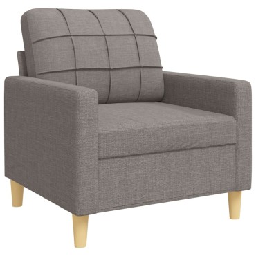 Σετ Σαλονιού 3 τεμ. Taupe Υφασμάτινο 77x77x80cm  Διθέσιος Τριθέσιος