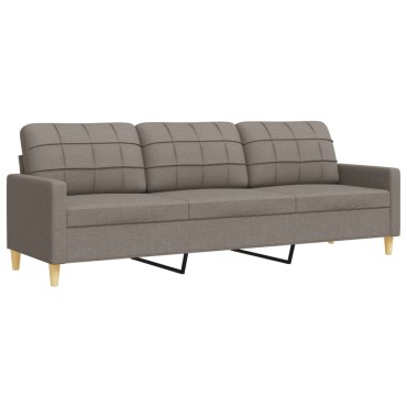 Σετ Σαλονιού 3 τεμ. Taupe Υφασμάτινο 77x77x80cm  Διθέσιος Τριθέσιος