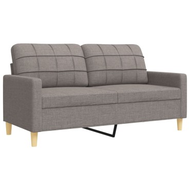 vidaXL Σετ Καναπέ 2 τεμ. Taupe Υφασμάτινο 157x77x80cm  Διθέσιος Τριθέσιος