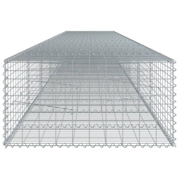 vidaXL Συρματοκιβώτιο με Κάλυμμα 700x100x50εκ. από Γαλβανισμένο Χάλυβα