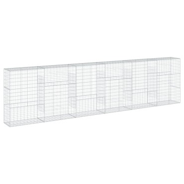 vidaXL Συρματοκιβώτιο με Κάλυμμα 600x50x150εκ. από Γαλβανισμένο Χάλυβα