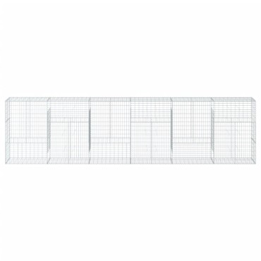 vidaXL Συρματοκιβώτιο με Κάλυμμα 600x50x150εκ. από Γαλβανισμένο Χάλυβα
