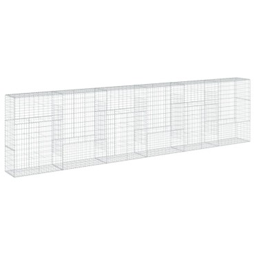 vidaXL Συρματοκιβώτιο με Κάλυμμα 600x50x150εκ. από Γαλβανισμένο Χάλυβα