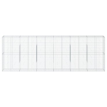 vidaXL Συρματοκιβώτιο με Κάλυμμα 600x50x200εκ. από Γαλβανισμένο Χάλυβα