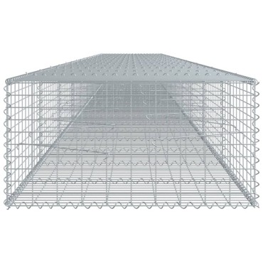 vidaXL Συρματοκιβώτιο με Κάλυμμα 900x100x50εκ. από Γαλβανισμένο Χάλυβα
