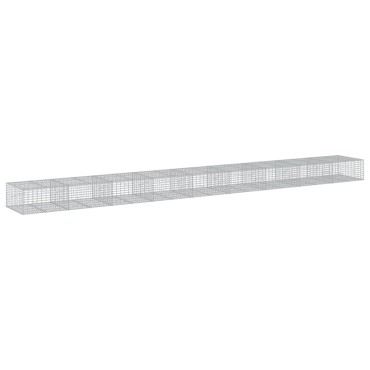 vidaXL Συρματοκιβώτιο με Κάλυμμα 900x100x50εκ. από Γαλβανισμένο Χάλυβα