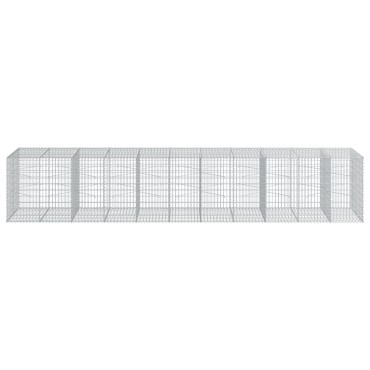 vidaXL Συρματοκιβώτιο με Κάλυμμα 550x100x100εκ από Γαλβανισμένο Χάλυβα