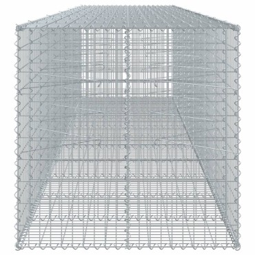 vidaXL Συρματοκιβώτιο με Κάλυμμα 550x100x100εκ από Γαλβανισμένο Χάλυβα