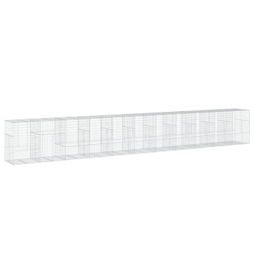 vidaXL Συρματοκιβώτιο με Κάλυμμα 1100x100x150 εκ. Γαλβανισμένο Χάλυβα