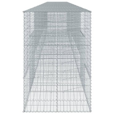 vidaXL Συρματοκιβώτιο με Κάλυμμα 1100x100x150 εκ. Γαλβανισμένο Χάλυβα