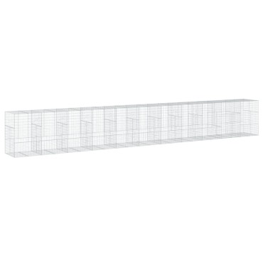 vidaXL Συρματοκιβώτιο με Κάλυμμα 1100x100x150 εκ. Γαλβανισμένο Χάλυβα
