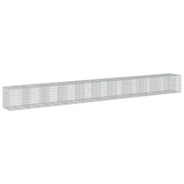 vidaXL Συρματοκιβώτιο με Κάλυμμα 1050x100x100 εκ. Γαλβανισμένο Χάλυβα