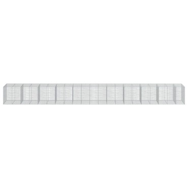 vidaXL Συρματοκιβώτιο με Κάλυμμα 1050x100x100 εκ. Γαλβανισμένο Χάλυβα