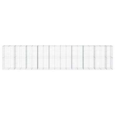 vidaXL Συρματοκιβώτιο με Κάλυμμα 950x100x200εκ από Γαλβανισμένο Χάλυβα