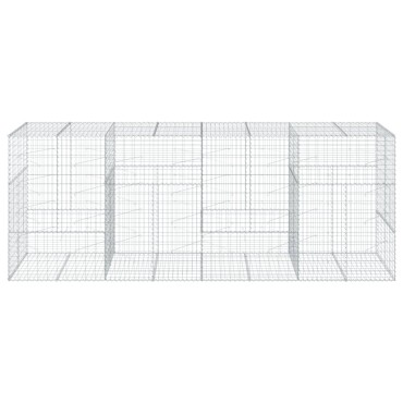 vidaXL Συρματοκιβώτιο με Κάλυμμα 400x100x150εκ από Γαλβανισμένο Χάλυβα