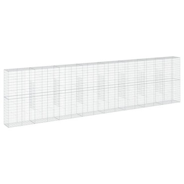 vidaXL Συρματοκιβώτιο με Κάλυμμα 800x50x200εκ. από Γαλβανισμένο Χάλυβα