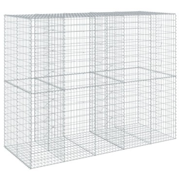 vidaXL Συρματοκιβώτιο με Κάλυμμα 250x100x200εκ από Γαλβανισμένο Χάλυβα