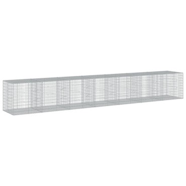 vidaXL Συρματοκιβώτιο με Κάλυμμα 700x100x100εκ από Γαλβανισμένο Χάλυβα