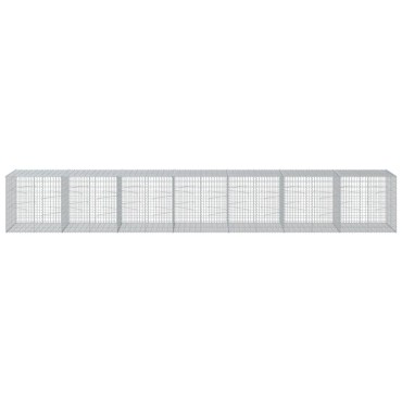 vidaXL Συρματοκιβώτιο με Κάλυμμα 700x100x100εκ από Γαλβανισμένο Χάλυβα