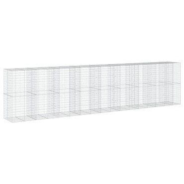 vidaXL Συρματοκιβώτιο με Κάλυμμα 850x100x200εκ από Γαλβανισμένο Χάλυβα