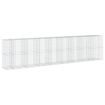 vidaXL Συρματοκιβώτιο με Κάλυμμα 850x100x200εκ από Γαλβανισμένο Χάλυβα