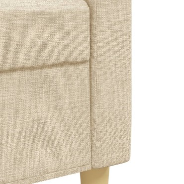 vidaXL Σετ Σαλονιού 2 τεμ. Κρεμ Υφασμάτινο 157x77x80cm  Διθέσιος Τριθέσιος