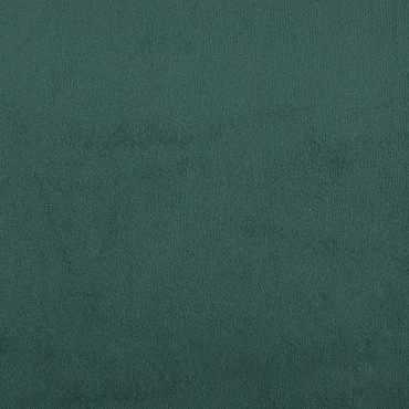 vidaXL Κρεβάτι Boxspring με Στρώμα Σκούρο Πράσινο 160x200cm Βελούδινο 1 τεμ. - Διπλό