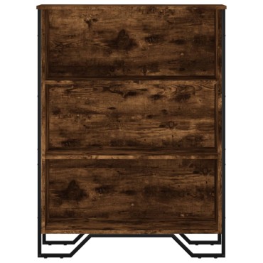 vidaXL Βιβλιοθήκη Καπνιστή Δρυς 80x31x106cm από Επεξεργασμένο Ξύλο 1 τεμ.