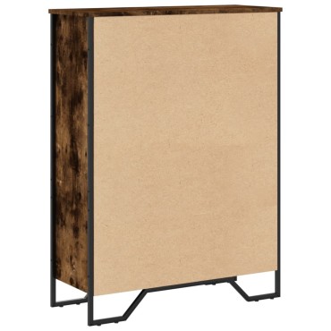 vidaXL Βιβλιοθήκη Καπνιστή Δρυς 80x31x106cm από Επεξεργασμένο Ξύλο 1 τεμ.