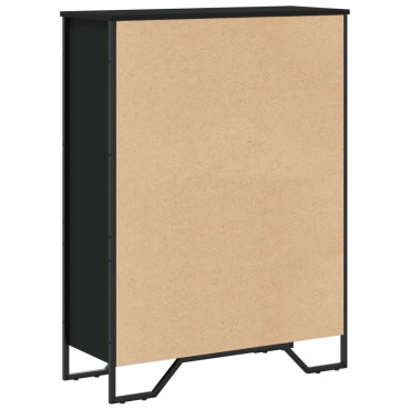 vidaXL Βιβλιοθήκη Μαύρη 80x31x106cm από Επεξεργασμένο Ξύλο 1 τεμ.