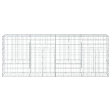 vidaXL Συρματοκιβώτιο με Κάλυμμα 400x50x150εκ. από Γαλβανισμένο Χάλυβα