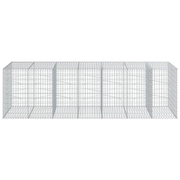 vidaXL Συρματοκιβώτιο με Κάλυμμα 350x100x100εκ από Γαλβανισμένο Χάλυβα