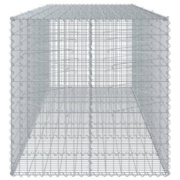 vidaXL Συρματοκιβώτιο με Κάλυμμα 350x100x100εκ από Γαλβανισμένο Χάλυβα