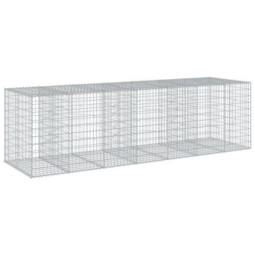 vidaXL Συρματοκιβώτιο με Κάλυμμα 350x100x100εκ από Γαλβανισμένο Χάλυβα