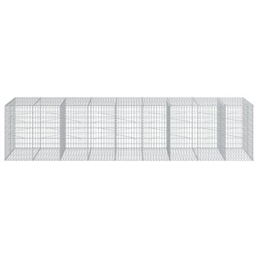 vidaXL Συρματοκιβώτιο με Κάλυμμα 450x100x100εκ από Γαλβανισμένο Χάλυβα