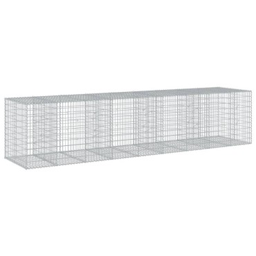 vidaXL Συρματοκιβώτιο με Κάλυμμα 450x100x100εκ από Γαλβανισμένο Χάλυβα