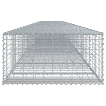 vidaXL Συρματοκιβώτιο με Κάλυμμα 1100x100x50εκ από Γαλβανισμένο Χάλυβα