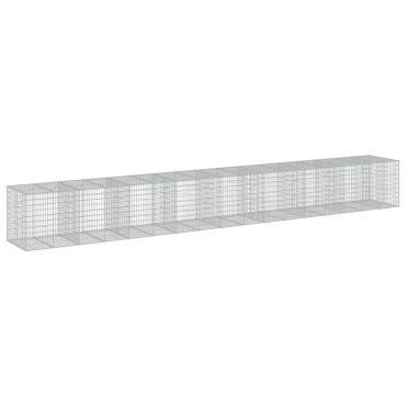 vidaXL Συρματοκιβώτιο με Κάλυμμα 950x100x100εκ από Γαλβανισμένο Χάλυβα
